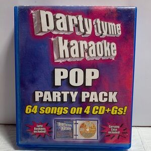 Party Tyme Karaoke CD+G Super Hits x3, Karaoke DVD Pop Hits x1 - 64 Songs/Lyrics